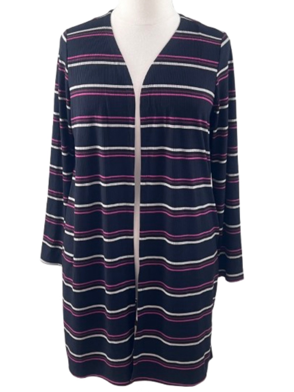 Ribbed Open Cardigan